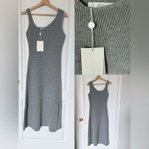 NWT LVIR Grey Midi Dress, Size M